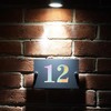 Badgemaster Modern Anthracite House Number Sign Plaque Stainless Steel Standoffs