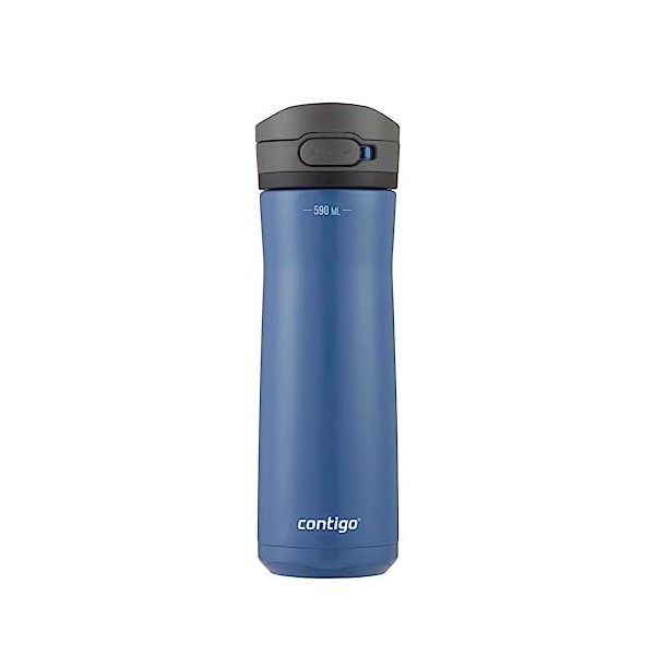 Contigo Jackson Chill drinks bottle, large BPA-free stainless steel water bottle, 100 % leakproof, keeps drinks cool for up to 24 hours; insulated bottle for sports, cycling, jogging, hiking, 590 ml