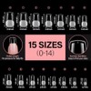 AILLSA Puntas de uñas cuadradas medianas - Puntas de uñas