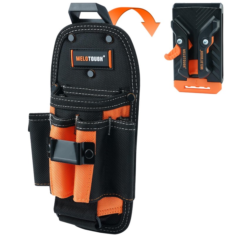 MELOTOUGH 7-Pocket Technician Pouch-Small Pocket Tool Belt Pouch with Belt