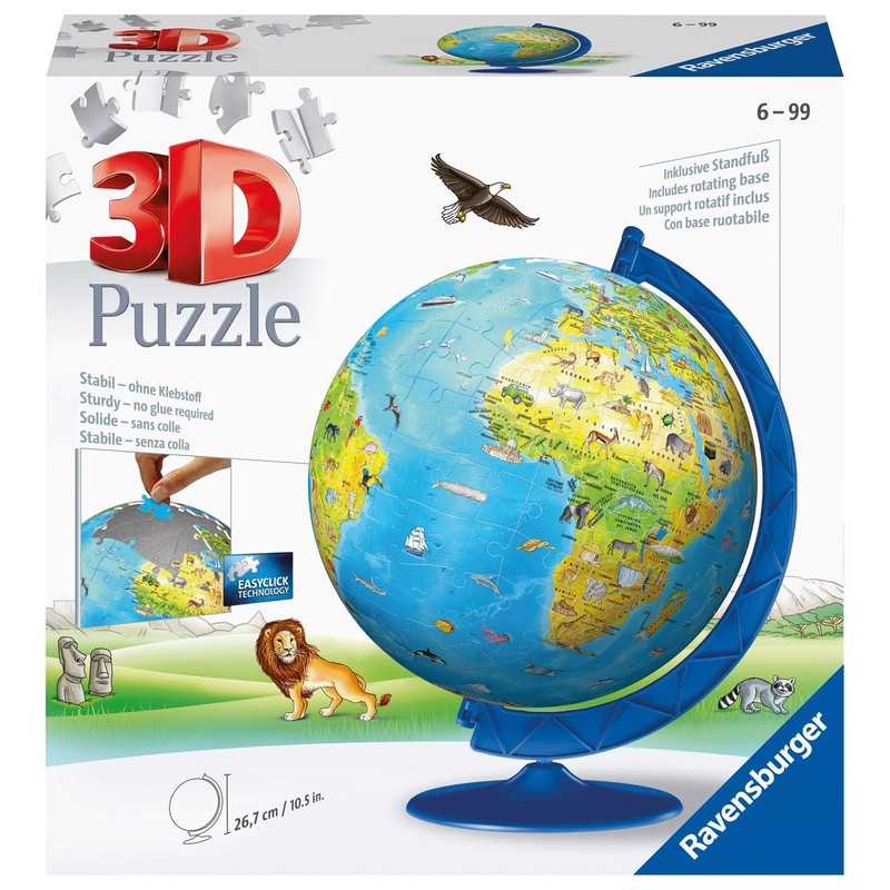 Ravensburger Italy 12340 7 – Globo geografico 3d puzzle