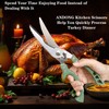 Poultry Shears Heavy Duty by ANDONG,All-Purpose Kitchen Scissors for Food,Heavy