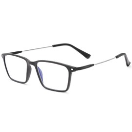 LJIMI Progressive Multifocal Computer Reading Glasses No Line Blue Light Blocking Readers for Men Women Clear Multifocus Trifocal Lens Eyewear Anti Glare Fashion Lightweight Full Frame Eyeglasses