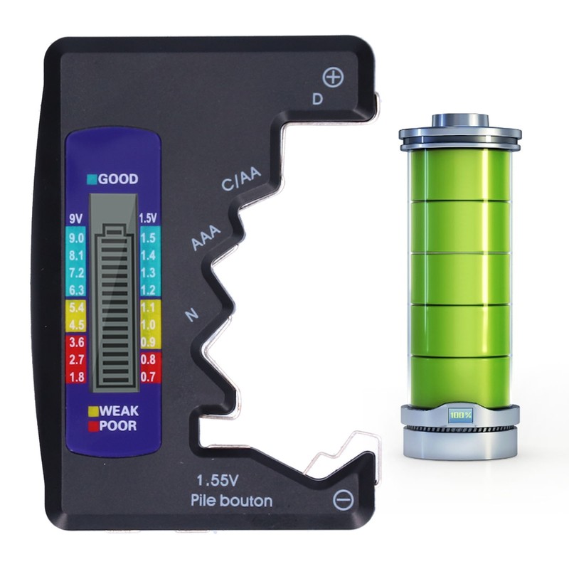 Battery Tester Universal Household Capacity Checker for D C AA