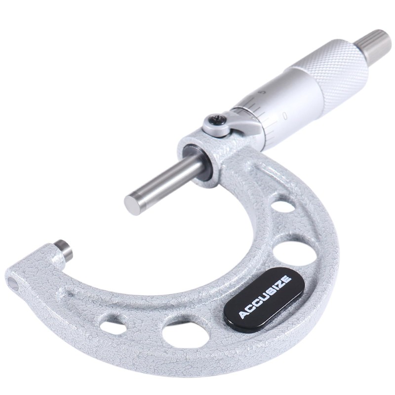 Accusize Industrial Tools 1-2 inch by 0.0001'' Ultra-Precision Outside Micrometer,