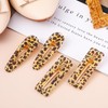 Mabor 4 Pieces Leopard Print Hair Clips Women 2 Styles