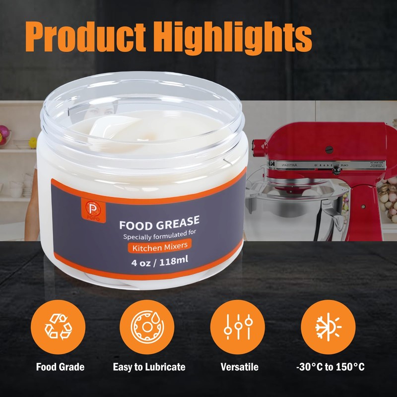 4 Oz Food Grade Grease Compatible with KitchenAid Stand Mixer,Maintain