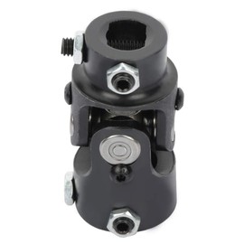 OCPTY Black Universal Steering Shaft U-Joint Coupler 1" DD * 3/4" DD Single 83mm U Joint Shaft