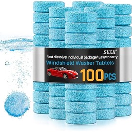 Sukh Car Windshield Washer Tablets - Washer Fluid Tablets Glass Cleaner Concentrate Car Windshield Wiper Fluid Car Windshield Cleaner Automotive Glass Cleaner