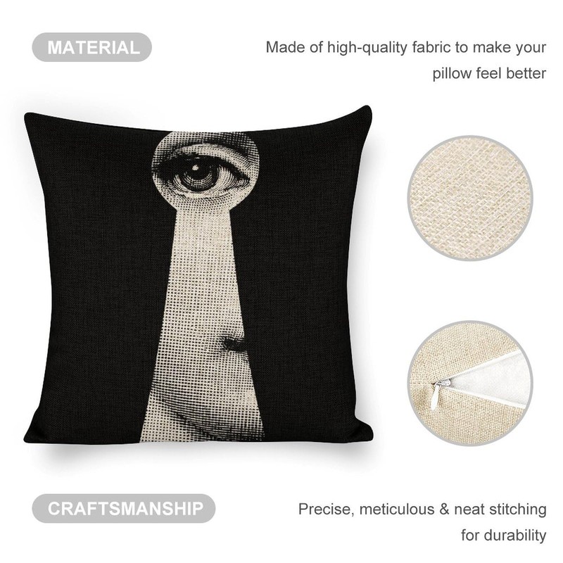 LITTLIUDO Lina Cavalieri Pillow Cover, Lina Cavalieri Artificial Linen Throw