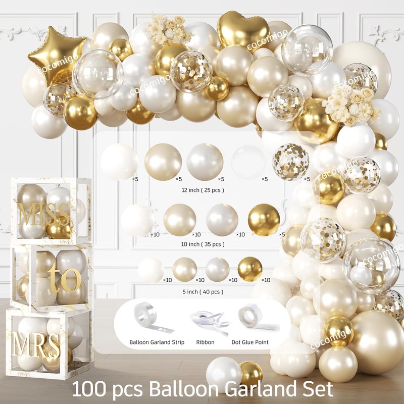 287Pcs Engagement Party Decorations, All-in-one Happy Engagement Decorations with 25