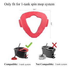 Spin Mop Scrub Brush Head, DCDD Shower Scrubber Mops Replace Head for O-Cedar EasyWring 1 Tank System Triangle Stiff Bristle Cleaning Brush for Floor, Bathroom, Bathtub and Kitchen