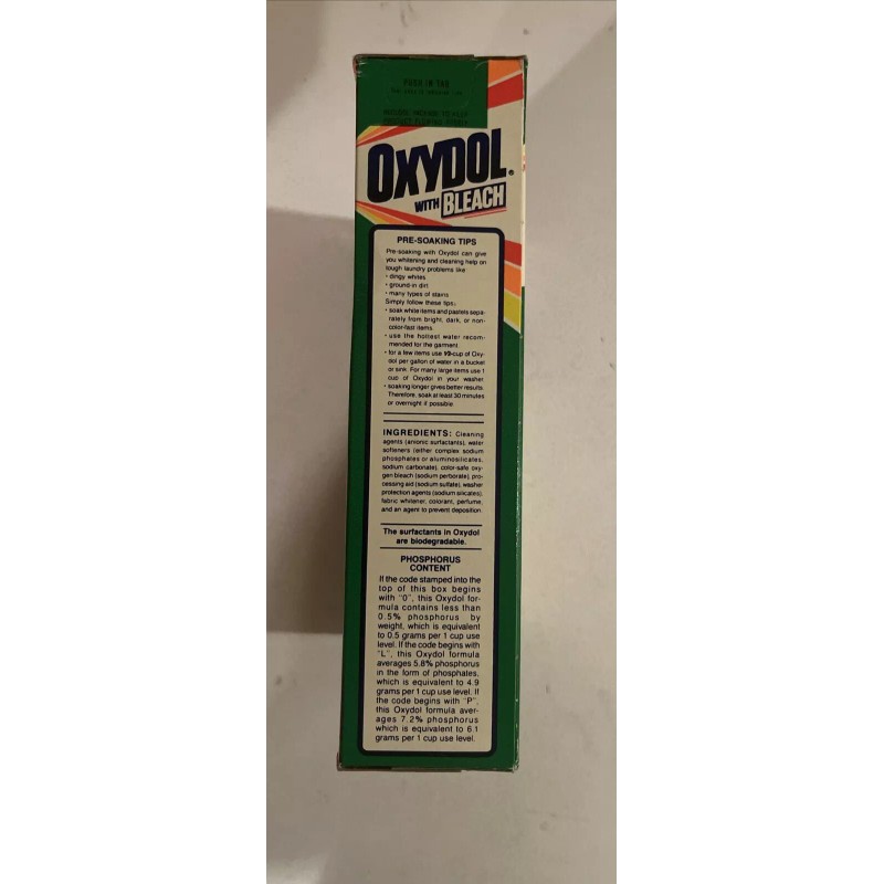 Oxydol Sealed NOS Full Unopened 1980s Oxydol Powder Laundry Detergent