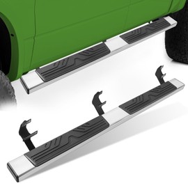 TNMT 6.5 Inches Running Boards for 2015 2016 2017 2018 2019 2020 2021 2022 2023 2024 2025 Ford Ford F150 SuperCab/Extended Cab Ridge Pattern Side Steps Bars for Truck, Mirror Stainless Steel