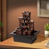 YOQUATE Tabletop Waterfall Fountain Indoor Themed Coral Seashell Tabletop Water