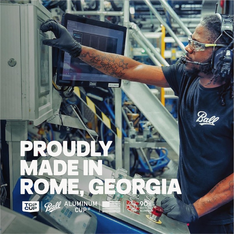 Top Cup by Ball – 16 Ounce, 30 Count, Reusable