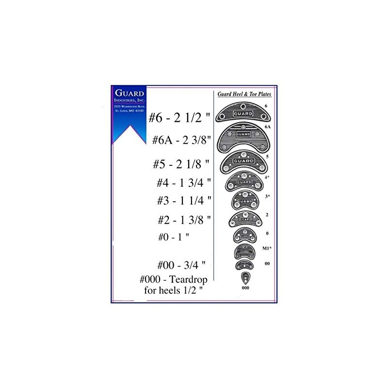 GUARD Quality Heel & Toe Plates Polyurethane (Plastic) Taps Savers