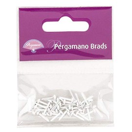 Pergamano Brads - White