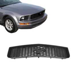 Perfit Liner New Front All Black Grille Grill With emblem provision Compatible With 2005-2009 FORD Mustang FO1200421 6R3Z8200AA