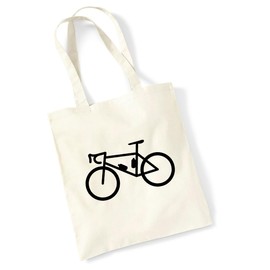 Huuraa Jute Bag Bike Bag Cotton 10 Litres Size with Motif for All Bikers Gift Idea for Friends and Family, natural