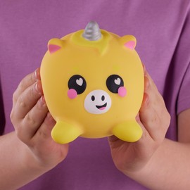 Smooshzees Luvzees, Funder, Yellow Unicorn, Collectable Characters, Supersoft, Cuddly and Squishy!