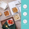 TAMAYKIM 6 OZ Porcelain Small Serving Bowls, 3.5 Inch Square