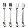 Gourmet Settings Twist Cocktail Forks Stainless Steel Set of 4