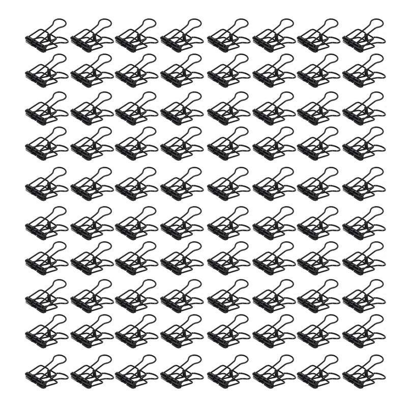 80Pcs Hollow Binder Clips 0.7in Sturdy Metal Hollow Out Strong