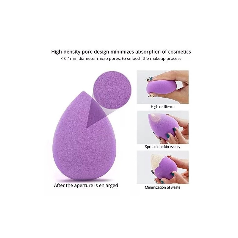 Beakey Esponjas Para Difuminar Maquillaje Colores Brillantes 5 Pzas