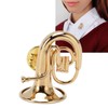 Brass Miniature Tuba Shaped Lapel Brooch Pin Elegant Mini Musical