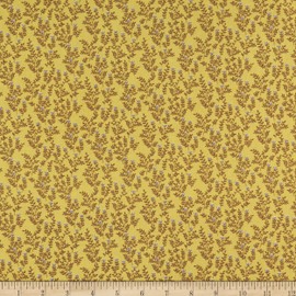 Henry Glass & Co. Henry Glass Bloomin' Poppies Tiny Flowers Fabric, Gold