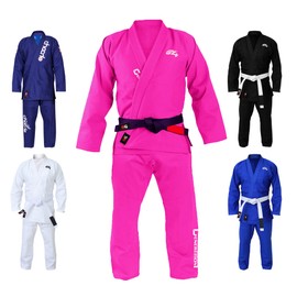 G4 VISION BJJ Gi Mens Kids Brazilian Jiu Jitsu Suit Jujitsu Adult Uniform Adult Youth Blue Black White (Pink, F3)