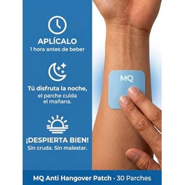 MQ Anti Hangover Patch Anticruda, 30 Parches Multivitamínicos de Uso Externo para Antes y Después de Beber, Apoyo para Cruda y Resaca, Complejo de Vit