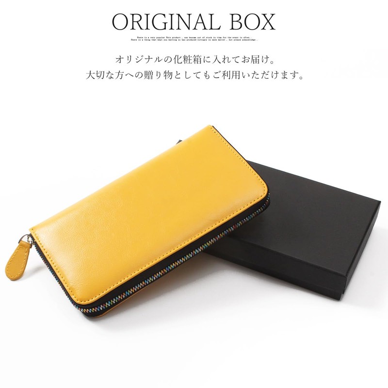 GROOVE GEAR ggs-1037 Long Wallet, Men's Wallet, Genuine Leather, Rainbow