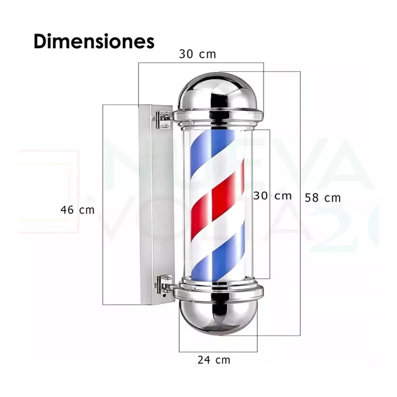 ALEMINE Poste Barbería Caramelo Junior 55cm, Peluquería, Estilista
