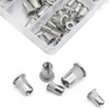 BESTYCHAO 120pcs Rivet Nut 304 Stainless Steel Flat Head Threaded