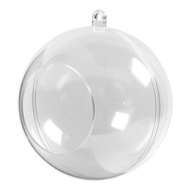 Creativ e 52139 Baubles with Opening, Transparent, 8 cm Diameter, Pack of 5