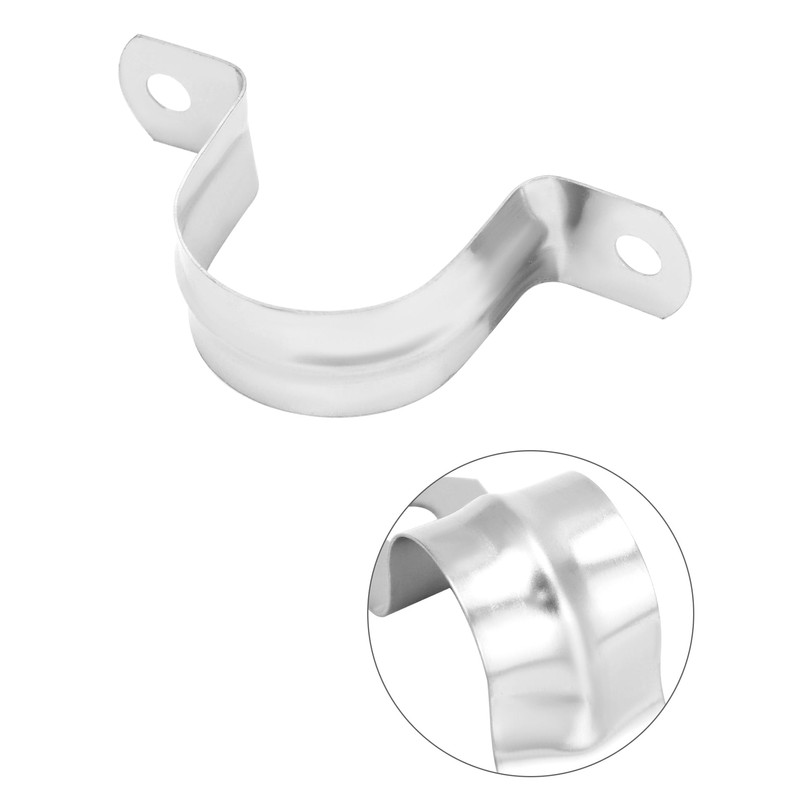 QWORK 1" Rigid Pipe Strap Clamp, 50 Pack Bracket Tube