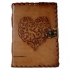 Purpledip Leather Journal 'Beating Heart': Vintage Design Diary Notebook (15178A)
