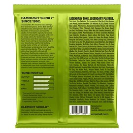 Ernie Ball Cuerdas de guitarra bajo de níquel Slinky regular a escala media, calibre 45-105 (P02856)