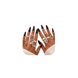 THUNARAZ 12 PCS Stackable Gold Rings for Women Adjustable Open Chunky Rings,14K Gold Plated Twisted Round Signet Rings for Gift S