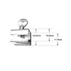 QCAA Single Small Sliding Window Security Lock, Aluminum, Oil Rubbed