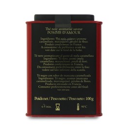 Pomme d'Amour Black Tea, Apple Flavoured Tea, 100 g / 3.52 oz Tin, Dammann Frères