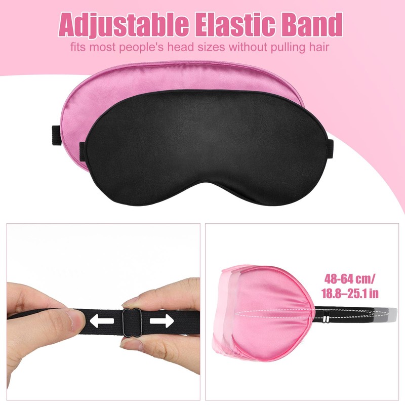 Pack of 2 Sleep Mask, Silk Eye Mask, Side Sleeper,