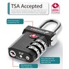 Fosmon TSA Accepted Luggage Locks, (4 Pack) Open Alert Indicator
