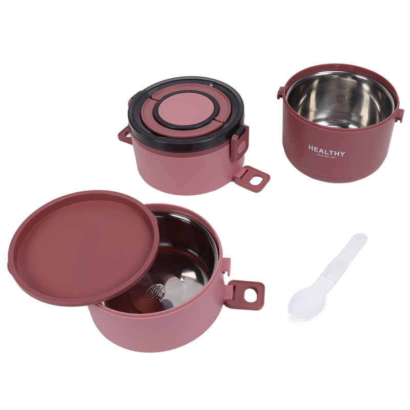 Thermal Lunch Box 2200ml Three Layer Detachable Compartment Design Portable