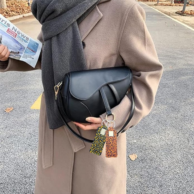 KUKEANVO Chapsticks Holder Keychain for Lipstick, Lip Balm Keychain Holder