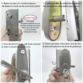 Gliding Patio Door Keyed Lock Assembly & Thumb Latch Compatible with Andersen Tribeca Style OEM Part #2573068, #2573078 & #2573609, 2-9/16" Hole Centers, Non-Handed, White Diecast