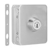 Square Single Glass Door Lock Latch Stainless Iron Office Security
