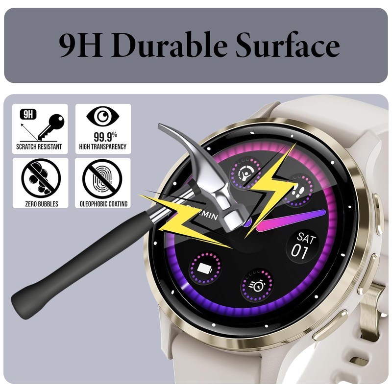 Murmure Screen Protector for Garmin Venu 3S, [3 Pack] HD